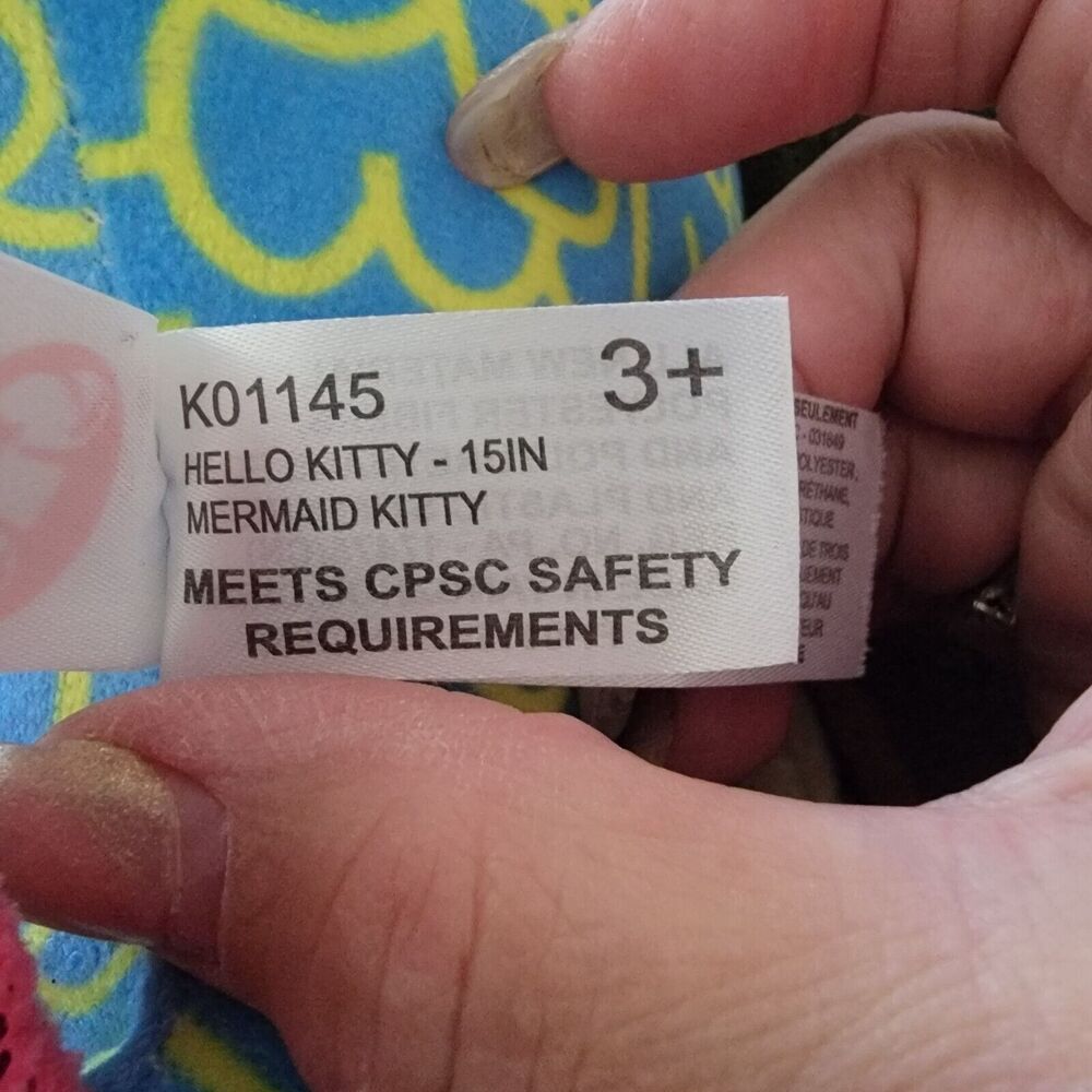 Hello Kitty Mermaid Plush/Stuffed Animal Sanrio (no tags) Pink Bow, 15 inch - Picture 10 of 14